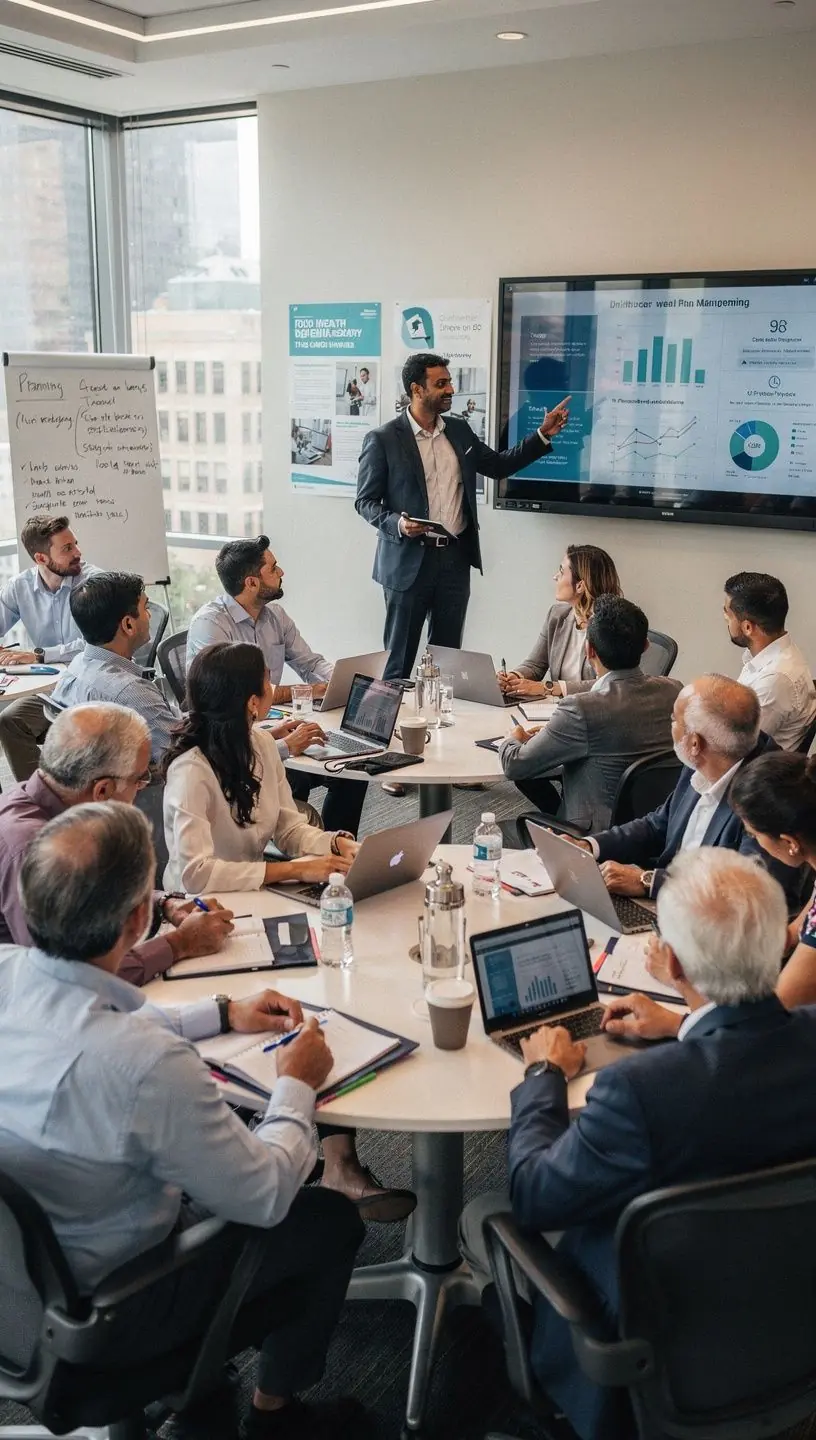 Professional business solutions illustration